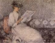 James Guthrie The Morning paper France oil painting artist